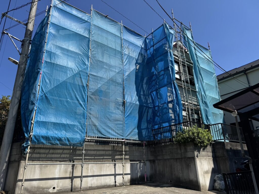 足場組立完了写真
