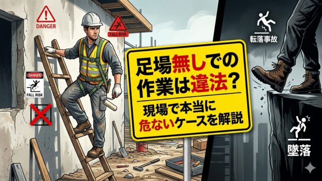 足場無しでの作業は違法？のわかりやすい画像