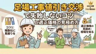 足場工事の値引きの方法についての中学生でもわかる画像